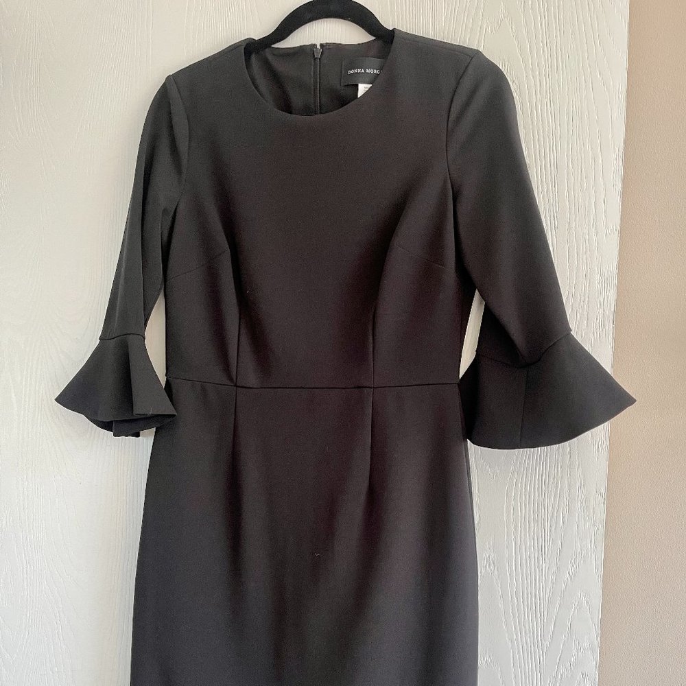 Donna Morgan Sheath Bell Sleeve Formal Dress